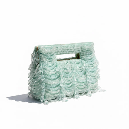 Mini Ocean Green Crystal Clutch