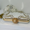 ivory beaded bridal clutch