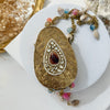 Mini Multi-Color Natural Gemstone Tear Drop Clutch