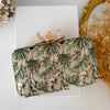 Hand-Embroidered Nature Inspired Leaf Clutch