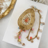 Peach Onyx Tear Drop Mini Clutch -Natural Gemstone Clutch