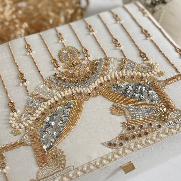Ivory Dholi and Bride Trousseau Box