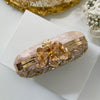 Dusty Pink Zardosi Bridal Clutch: Velvet Evening Bag