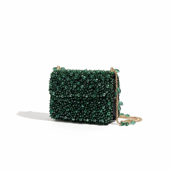 Emerald Green Mini Crystal Clutch
