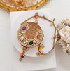 Mini Multi-Color Natural Gemstone Round Clutch