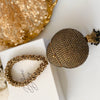 Black and Gold Statement Bag | Crystal Embellished Bracelet Bag