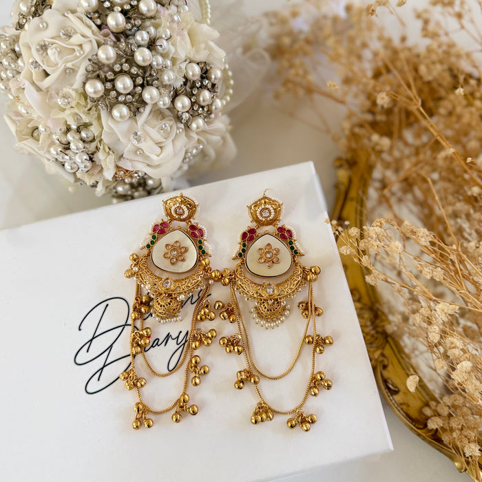 Kashmiri Earrings: Multicolor Traditional Earrings