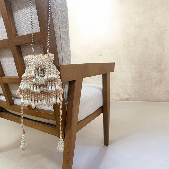 Pearl Beaded Bridal Potli Bag