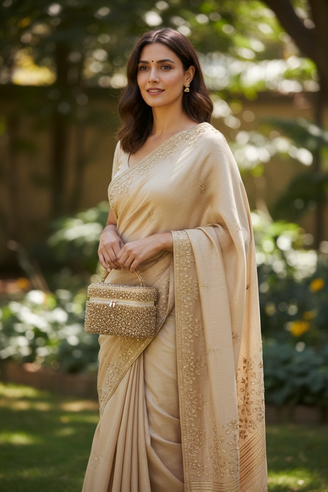 Vanity Case Bag | Crystal Embellished Suede Top Handle Bag