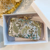 Sage Green Peacock Clutch | Hand-Embroidered Clutch With Bird Knob