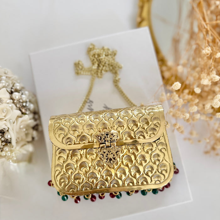 Mini Gold Brass Clutch