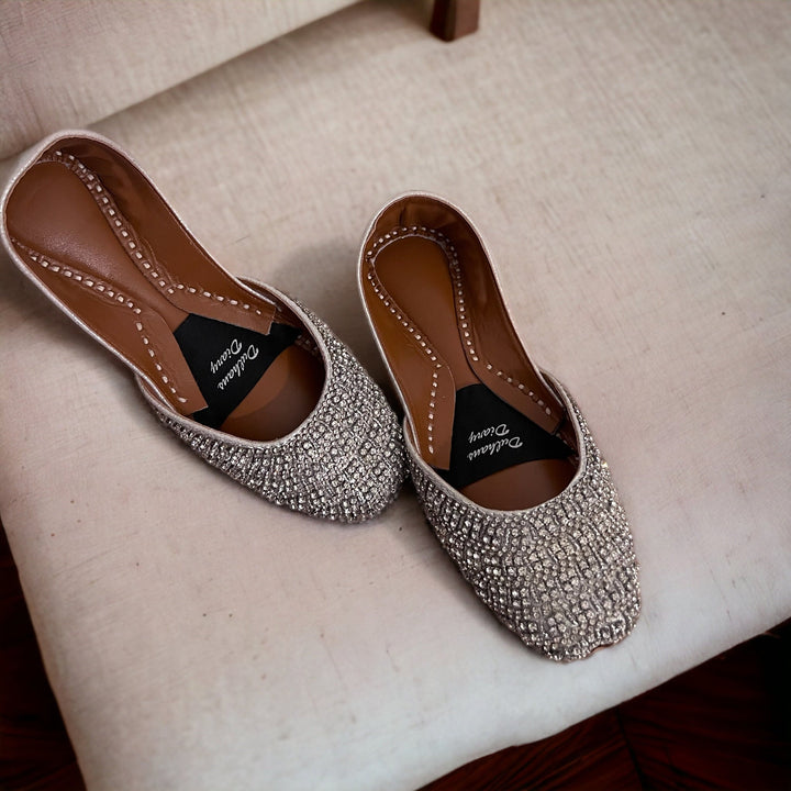 Crystal Bridal Khussa Jutti: Handmade Pakistani Wedding Shoes
