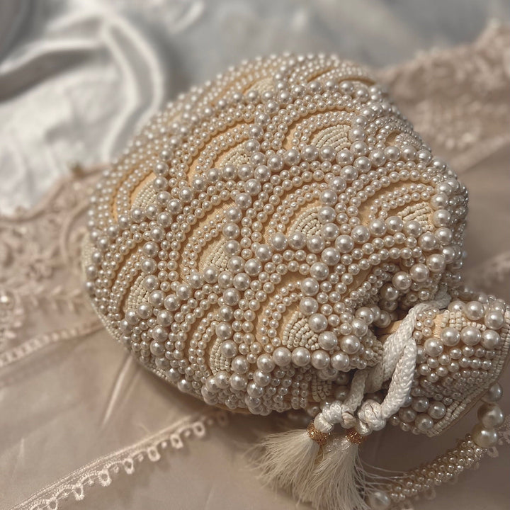 Handmade Beaded Bridal Potli Bag | Indian Pakistani Clutch