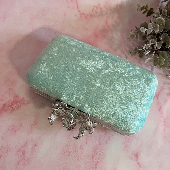 Handmade Zardozi Work Clutch: Turquoise Bridal Clutch