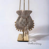 Beige Velvet Bridal Potli Bag