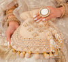 Beige Velvet Bridal Potli Bag