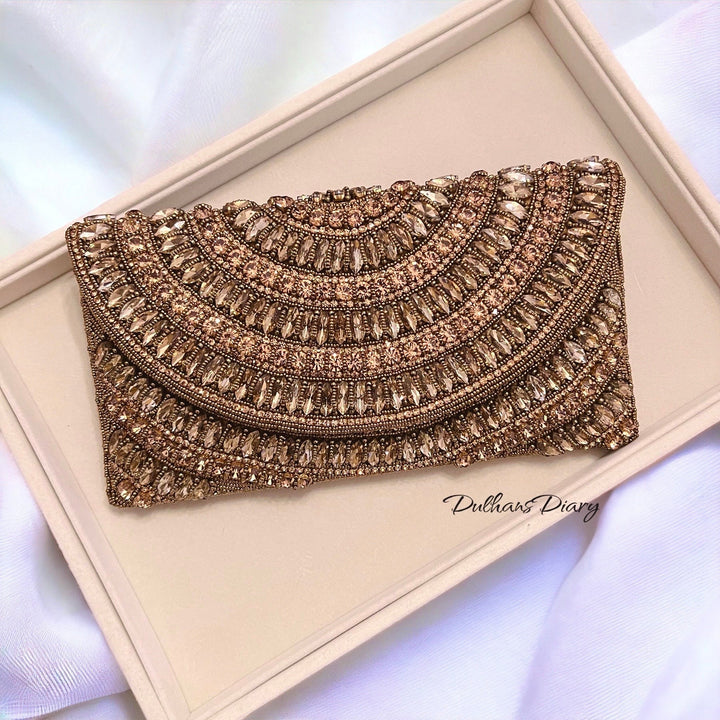 Handmade Crystal Bridal Clutch: Wedding Day Evening Bag
