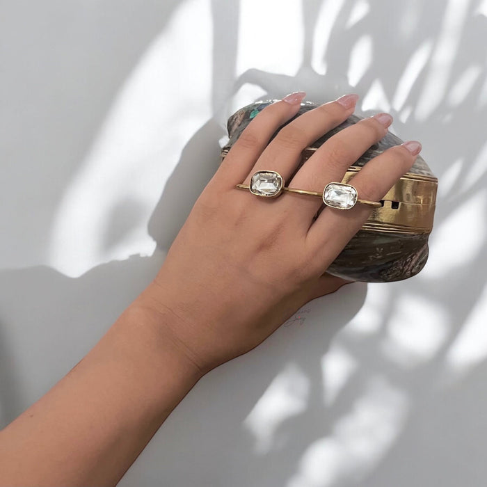 Abalone Shell Minaudiere Clutch: Gold-Plated Evening Bag