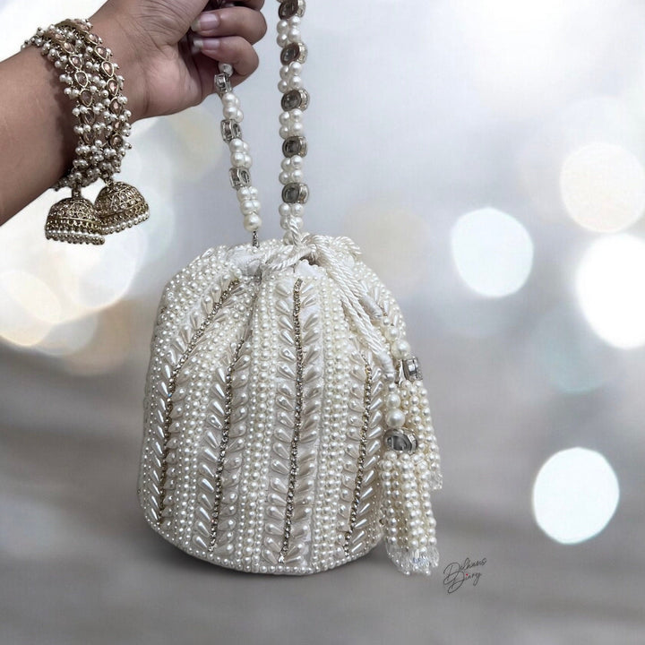 Polki Pearl Indian Bridal Bangle Set: Gold Champagne Bangles