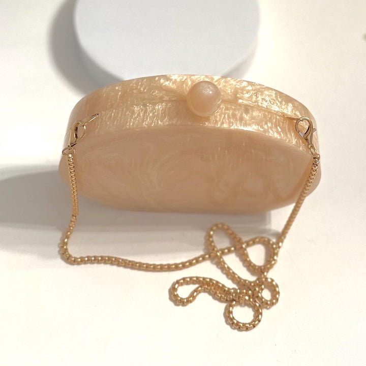 Maroon Bridal Clutch: Embroidered Resin Evening Bag