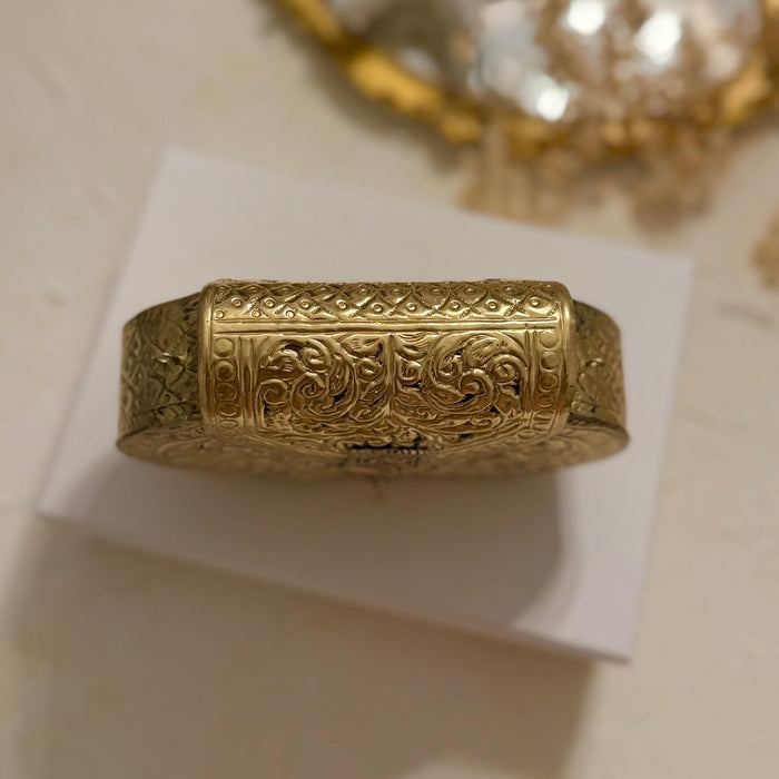 Gold Plated Brass Clutch: Vintage Style Wedding Handbag