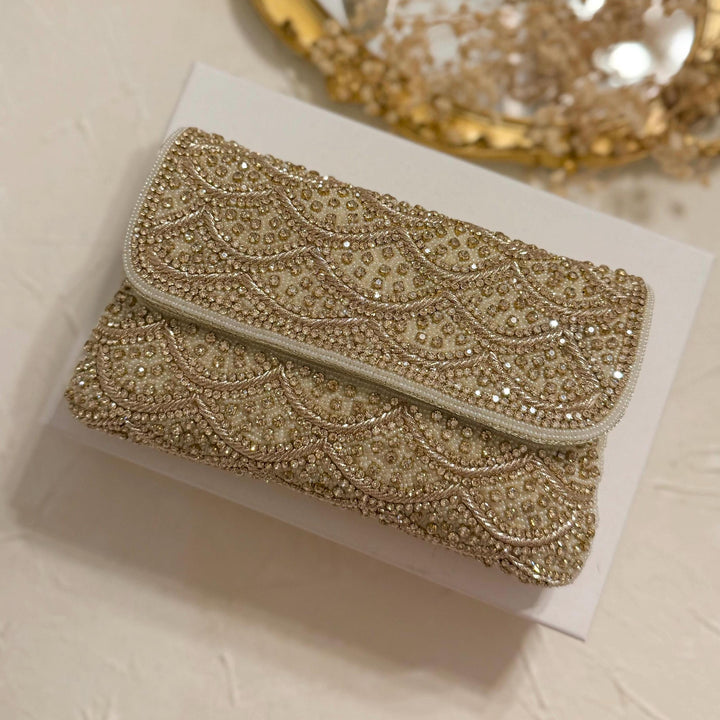 Handmade Crystal Bridal Clutch: Beaded Wedding Purse