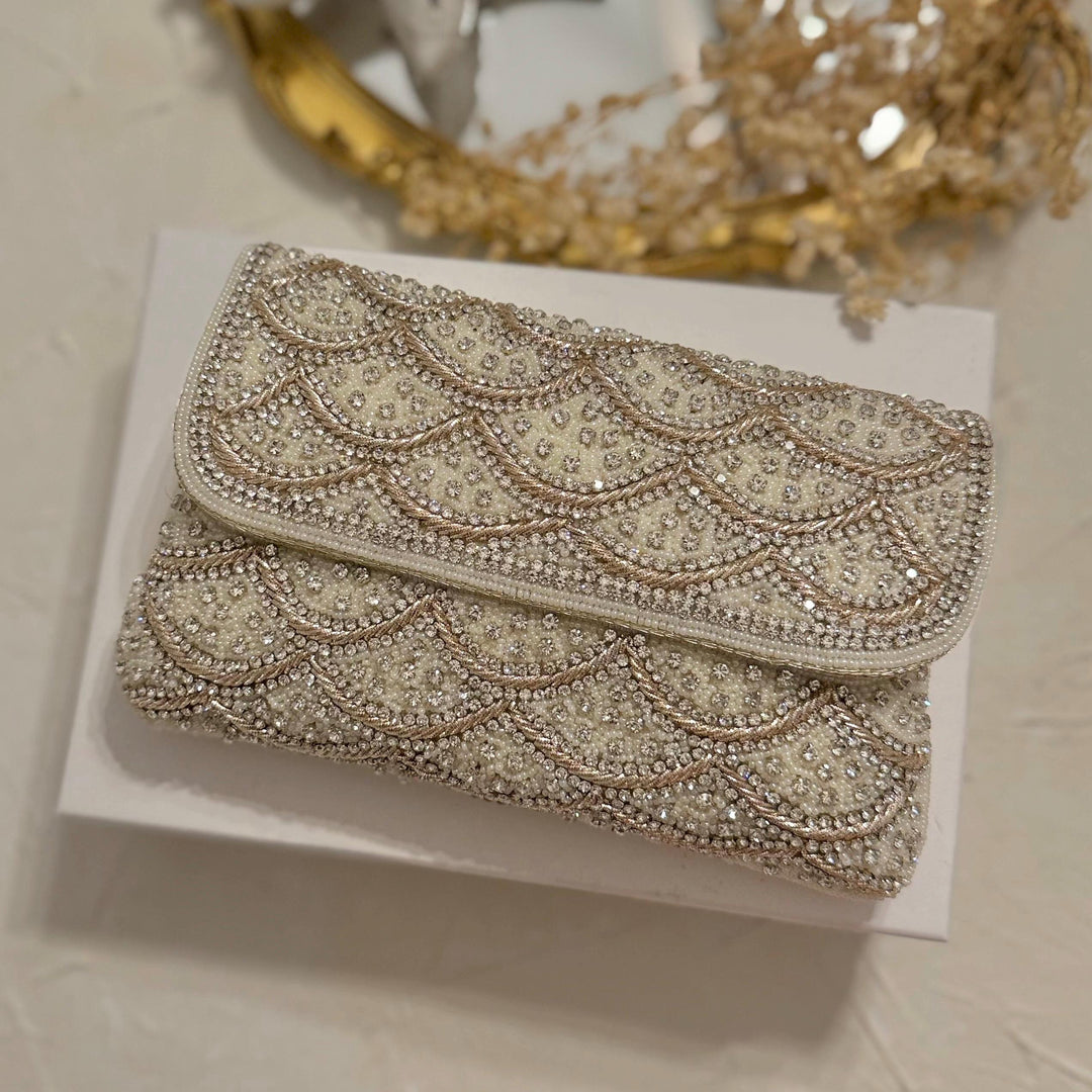 Handmade Crystal Bridal Clutch: Beaded Wedding Purse