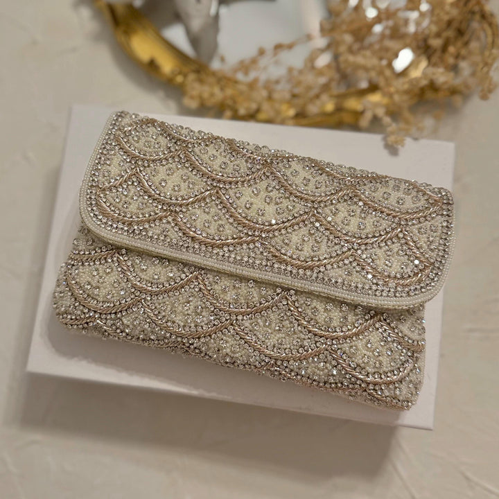 Handmade Crystal Bridal Clutch: Beaded Wedding Purse
