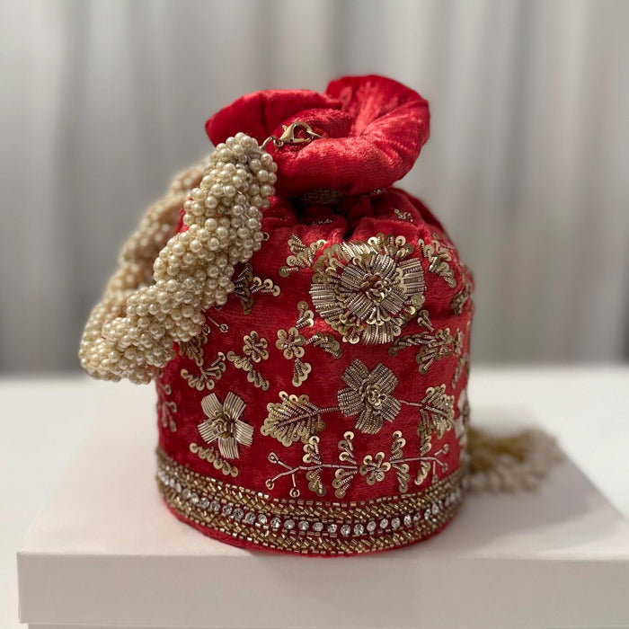 Tomato Red Bridal Potli Bag