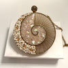 Gold Statement Clutch Mother of Pearl & Brass