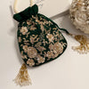 Bottle Green Bridal Potli Bag