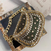 Green Kundan Mini Metal Statement Bag