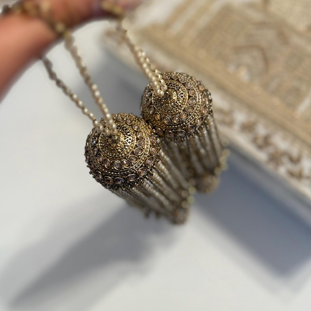 Champagne Bridal Kalira Set: Indian Wedding Jewelry