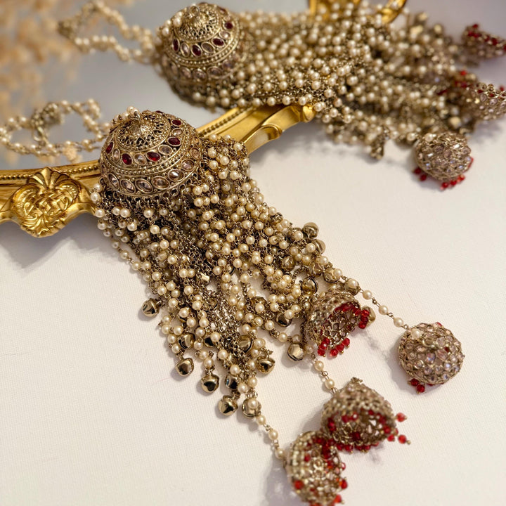 Champagne Bridal Kalira Set: Indian Wedding Jewelry