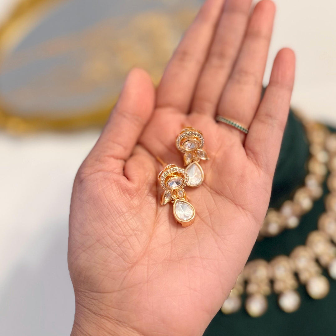 Gold Premium Kundan Necklace Set | Indian Necklace set | Gift for her