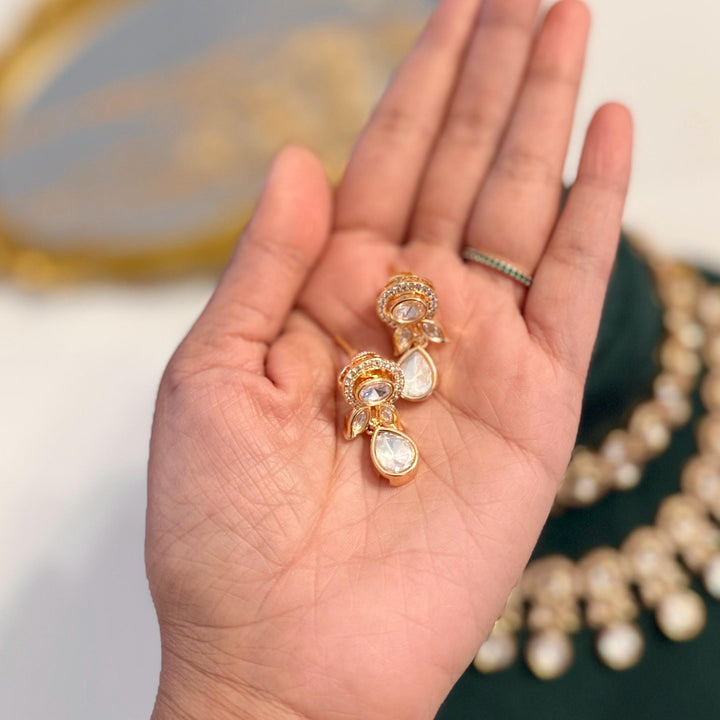 Gold Premium Kundan Necklace Set | Indian Necklace set | Gift for her