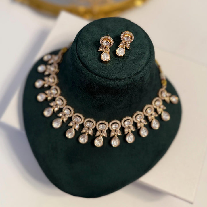 Gold Premium Kundan Necklace Set | Indian Necklace set | Gift for her