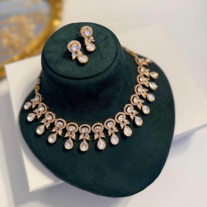 Gold Premium Kundan Necklace Set | Indian Necklace set | Gift for her