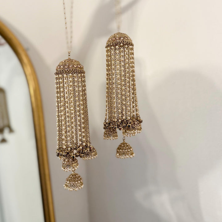 Champagne Bridal Kalira Set: Indian Wedding Jewelry