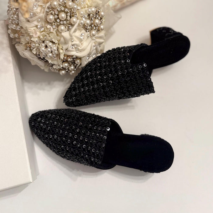 Black Mules | Punjabi Jutti | Bridal Shoes