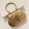 Handmade brass clutch with handle 