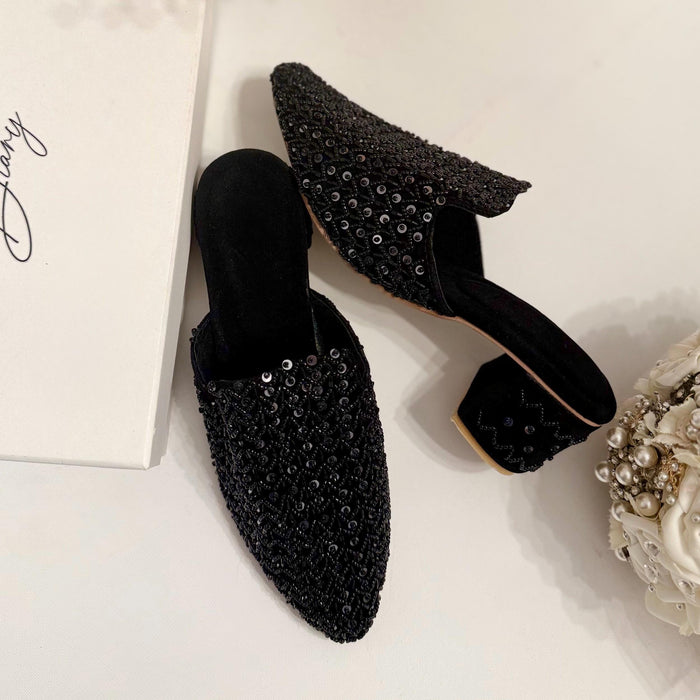 Black Mules | Punjabi Jutti | Bridal Shoes