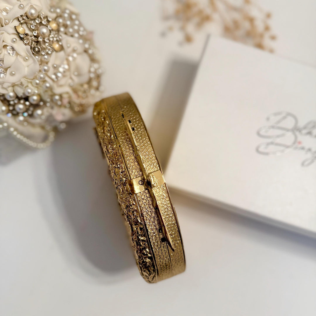 Gold Pearl Bridal Clutch: 14k Gold Plated Evening Bag