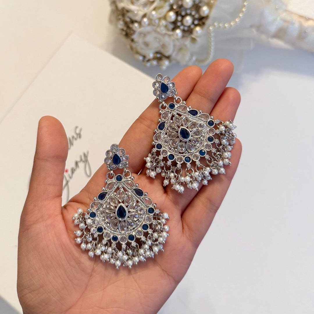 Multicolor Polki Earrings| Mint/ Silver/ Fuchsia / Hot Pink / Peach / Green/ Blue  Earrings