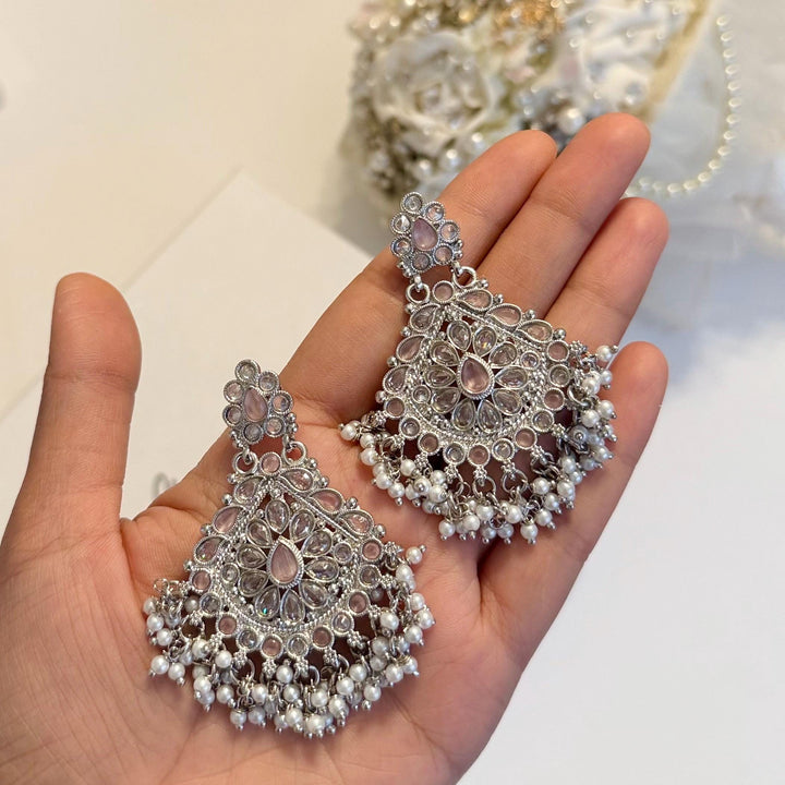 Multicolor Polki Earrings| Mint/ Silver/ Fuchsia / Hot Pink / Peach / Green/ Blue  Earrings