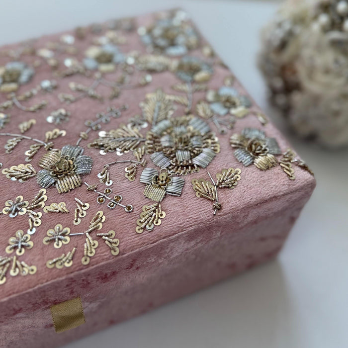 Dusty Pink Bridal Trousseau Box, Bridal Keepsake Box 
