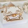 ivory beaded bridal clutch