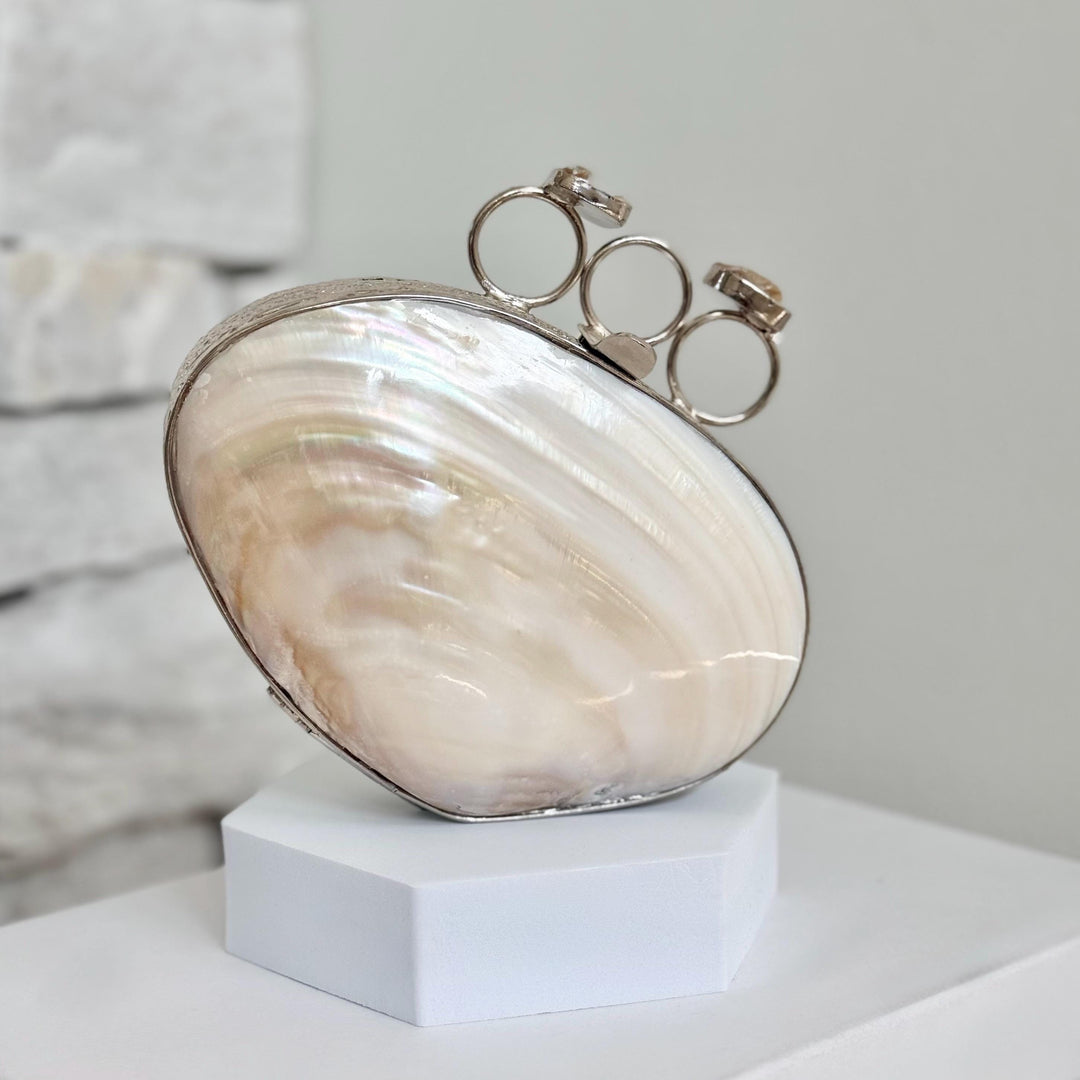 Natural Seashell Minaudiere Clutch | Beach Wedding Bridal Purse