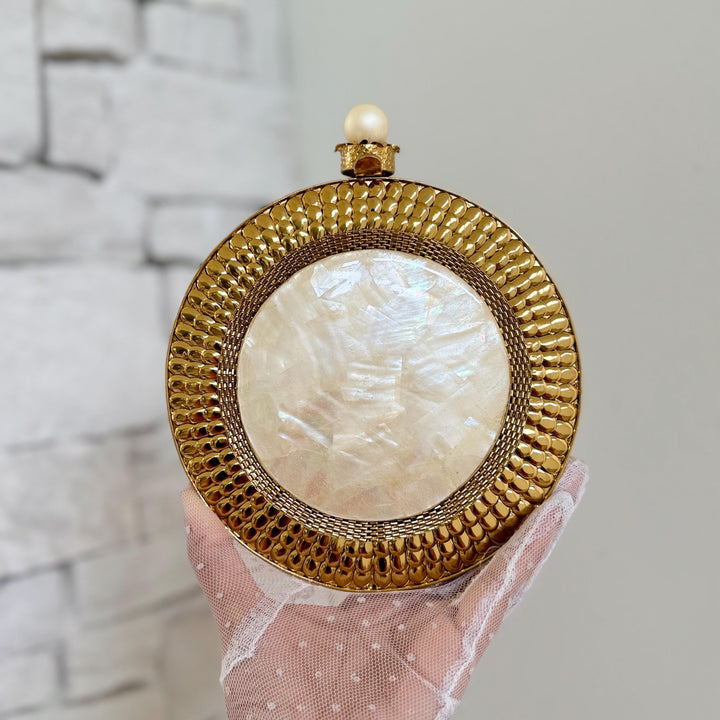 Mother of Pearl Clutch | Brass Frame Statement Purse, Bridal Gift