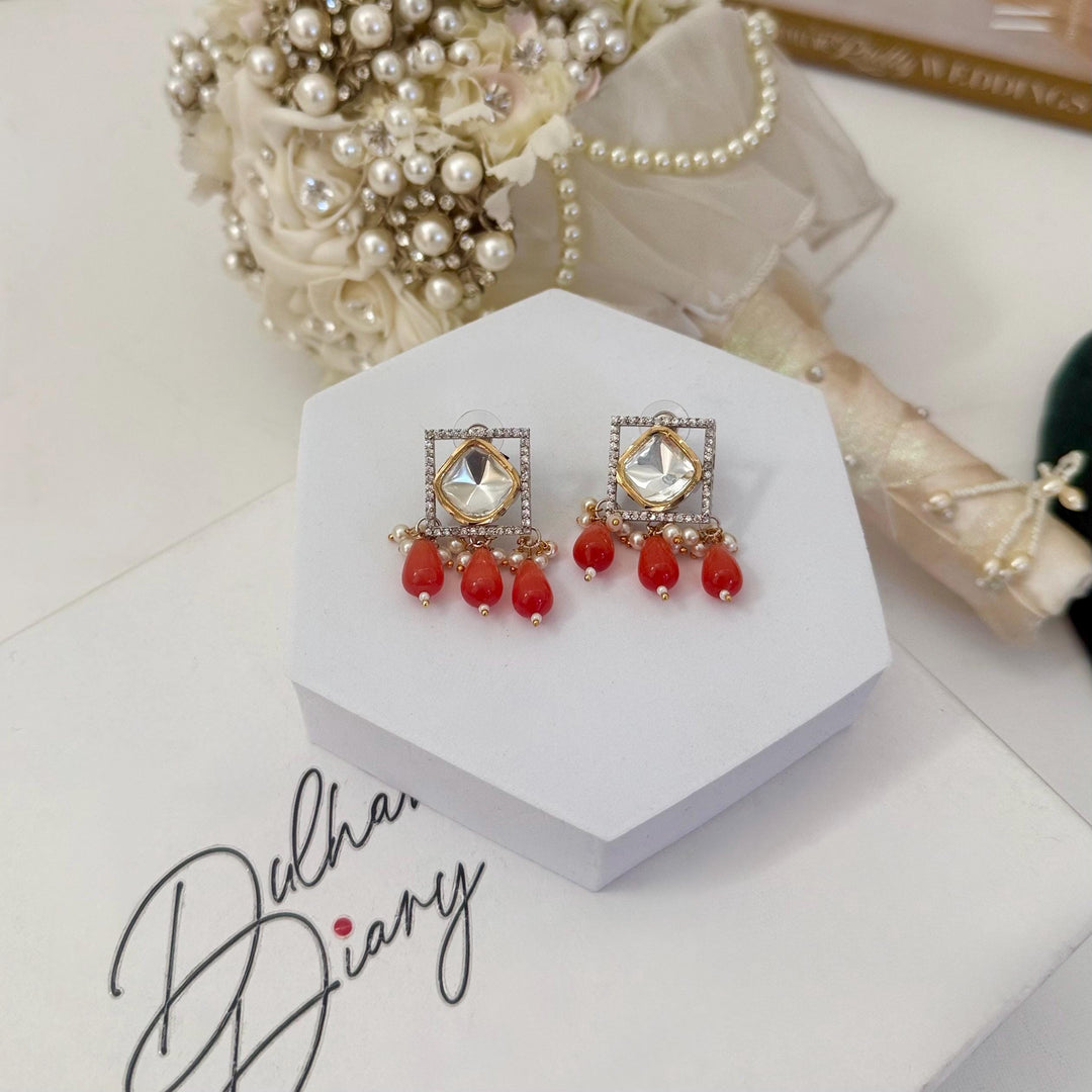 Burnt Orange Choker Set:  Necklace and Earring set